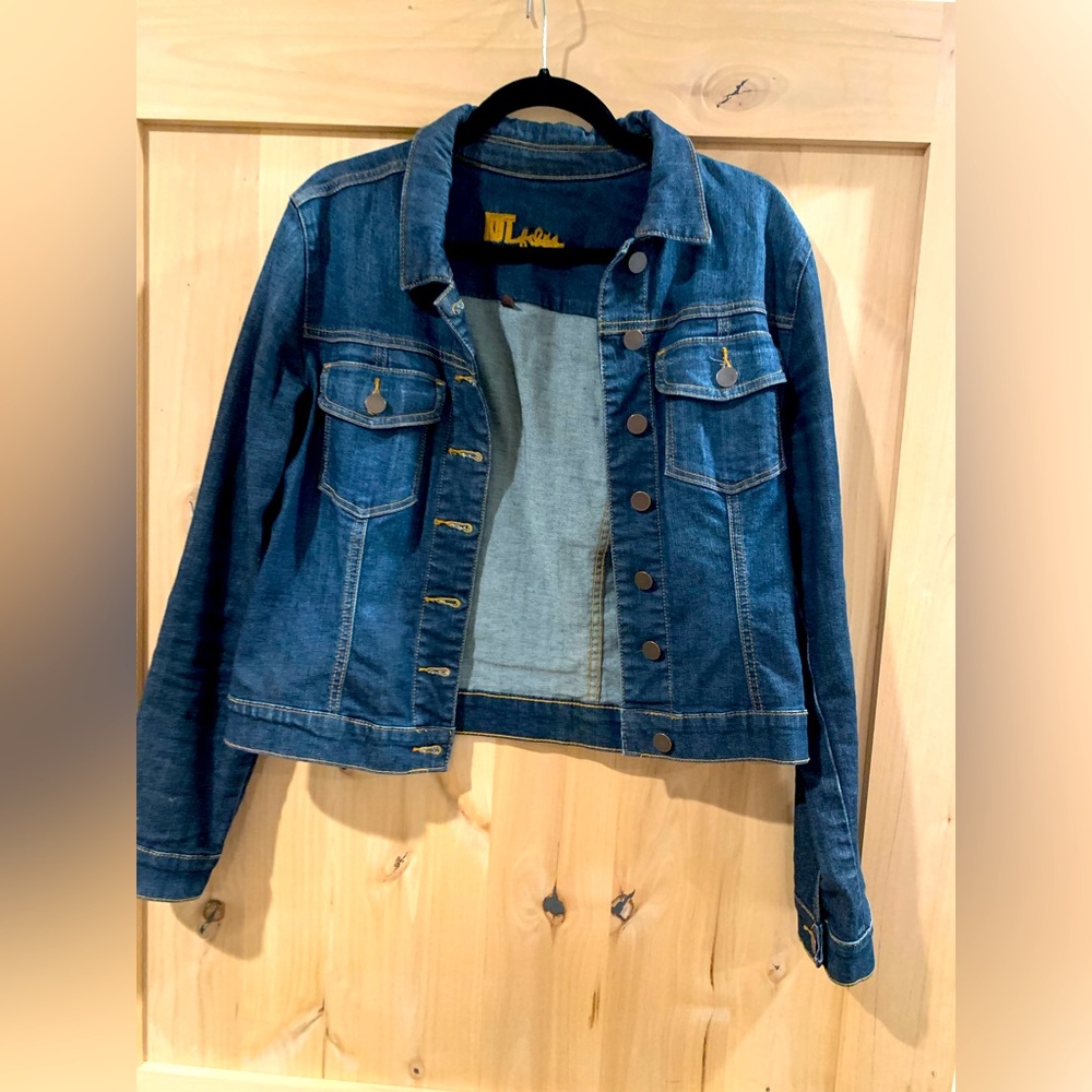 KUT from the Kloth Denim Jacket.  Size large (dark wash)